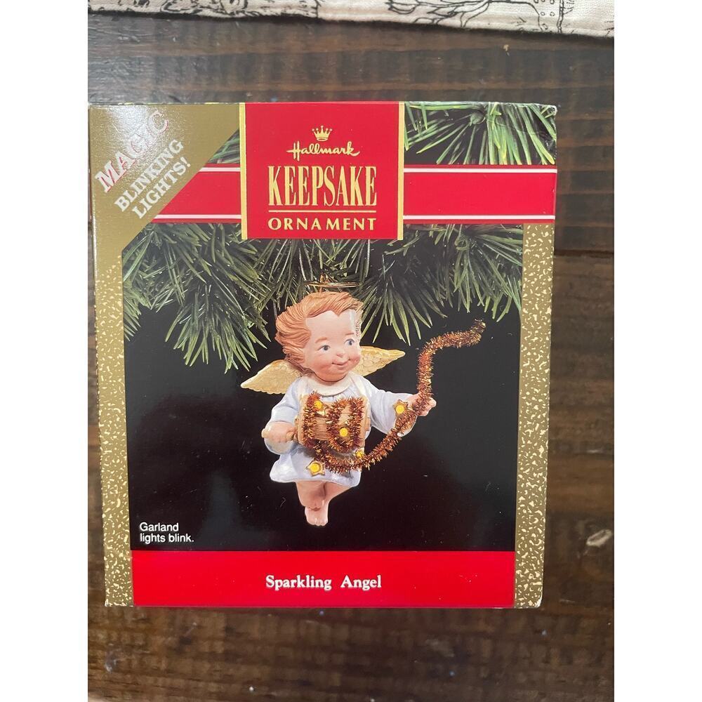 Vintage Hallmark Keepsake Sparkling Angel Ornament Christmas Holidays VTG